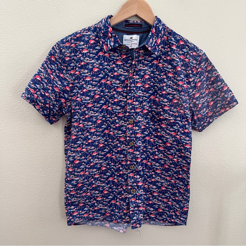Ditch Plains Button-Down Boys’ Top, Size 10/12, EUC